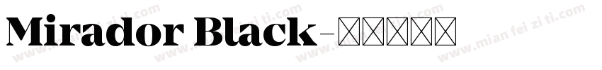 Mirador Black字体转换